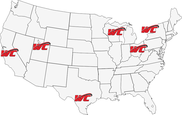 Map of PWC TC races